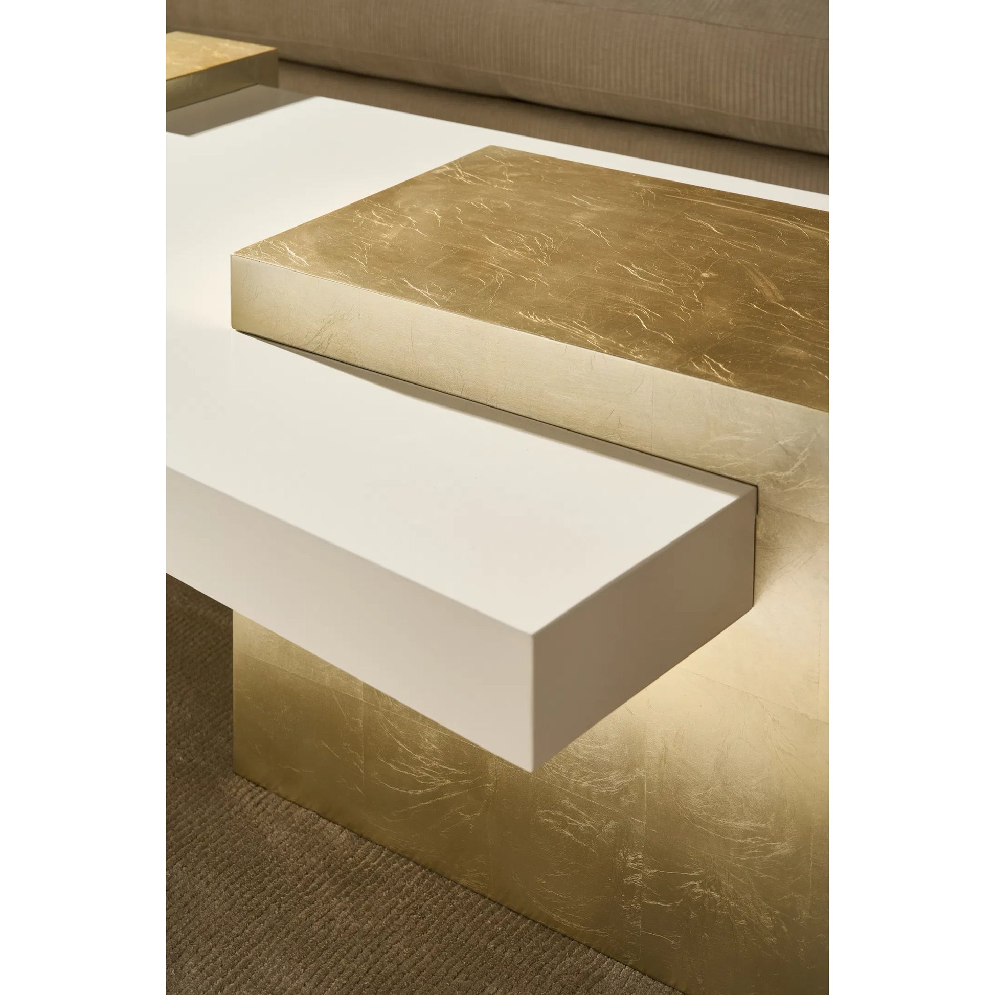 Float Cocktail Table by Caracole in almond milk, oracle. Made from unique in a transitional style.