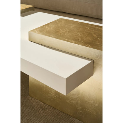 Float Cocktail Table by Caracole in almond milk, oracle. Made from unique in a transitional style.