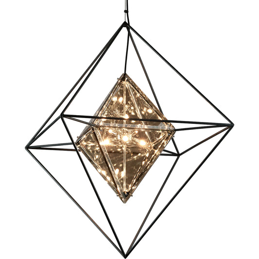 Epic 8-Light Chandelier by Troy in forged iron. Made from hand worked iron in a unique style.