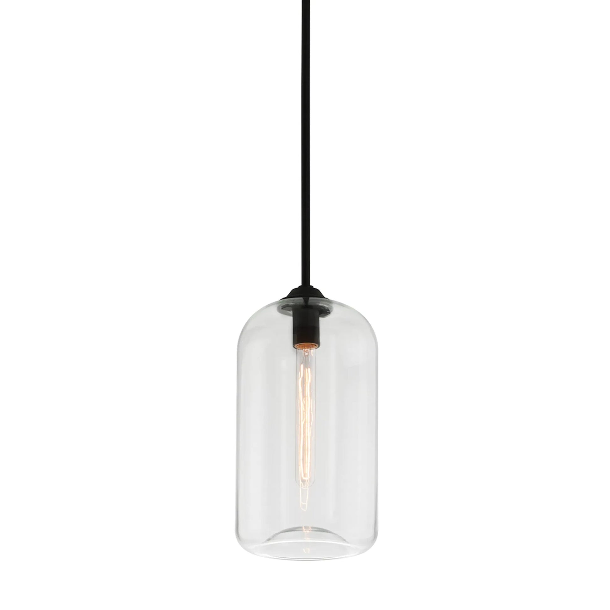 District Pendant by Troy. Made from hand worked iron in a modern style.