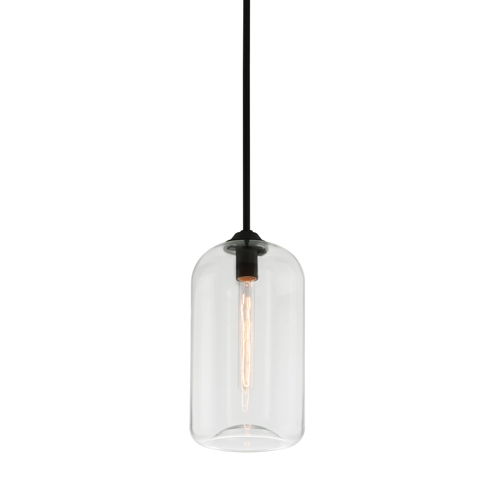 District Pendant by Troy. Made from hand worked iron in a modern style.