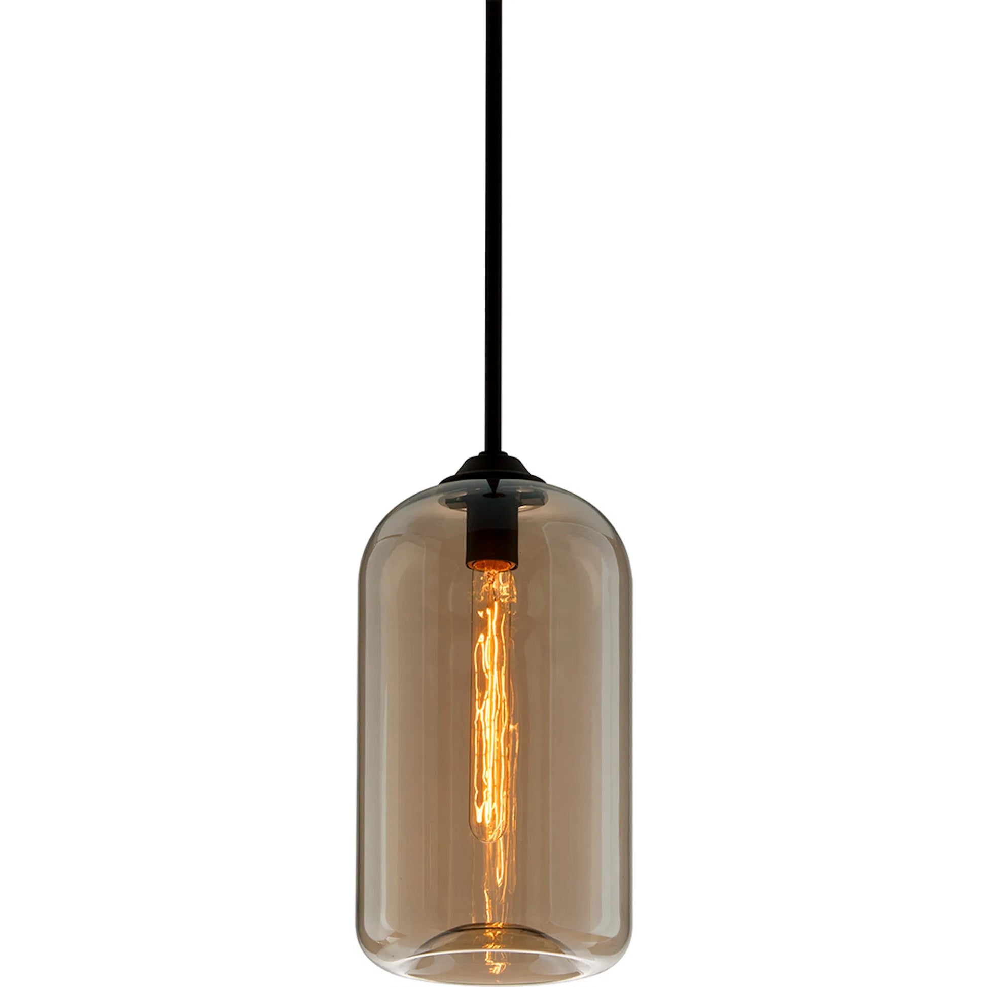 District Pendant by Troy. Made from hand worked iron in a modern style.