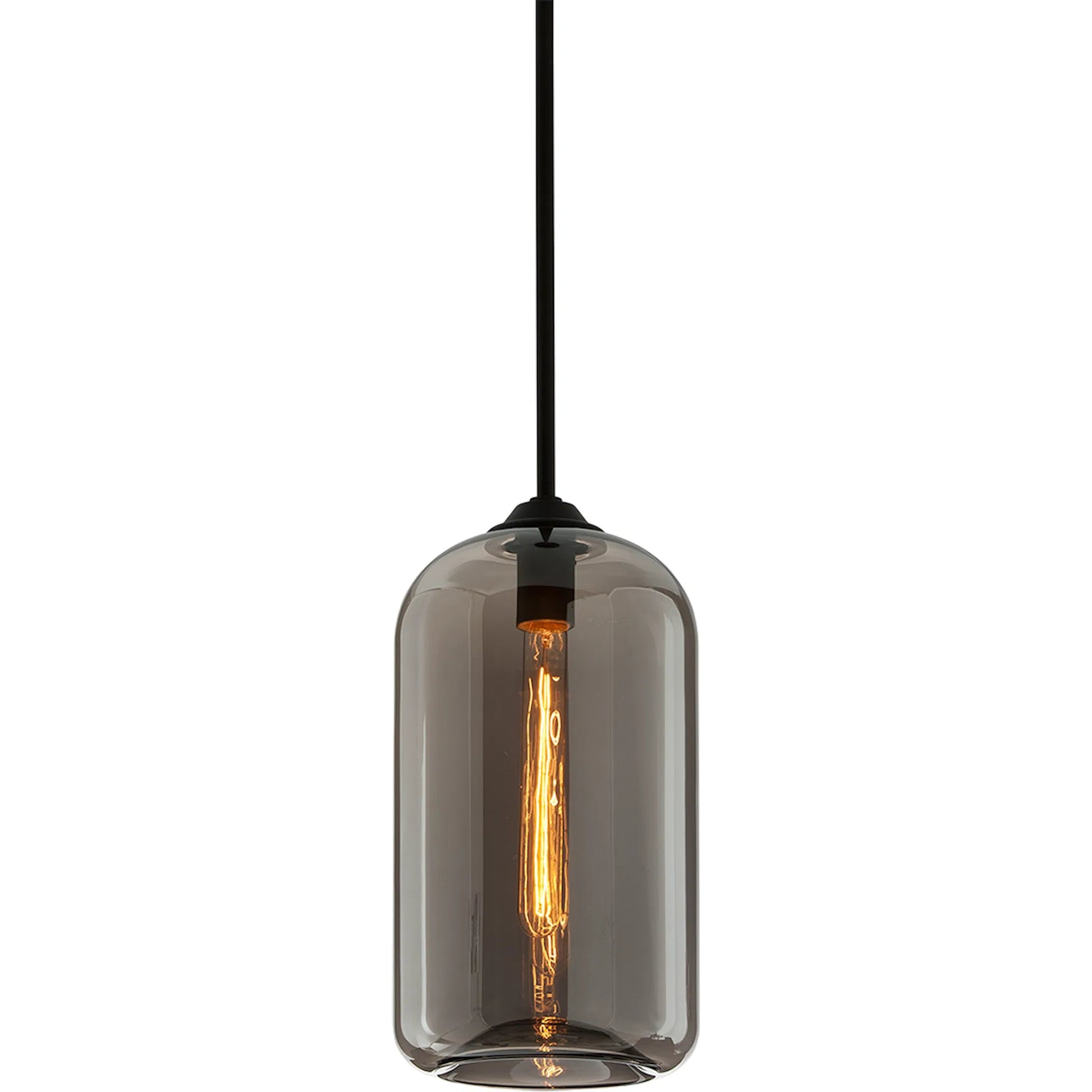 District Pendant by Troy. Made from hand worked iron in a modern style.
