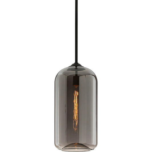 District Pendant by Troy. Made from hand worked iron in a modern style.
