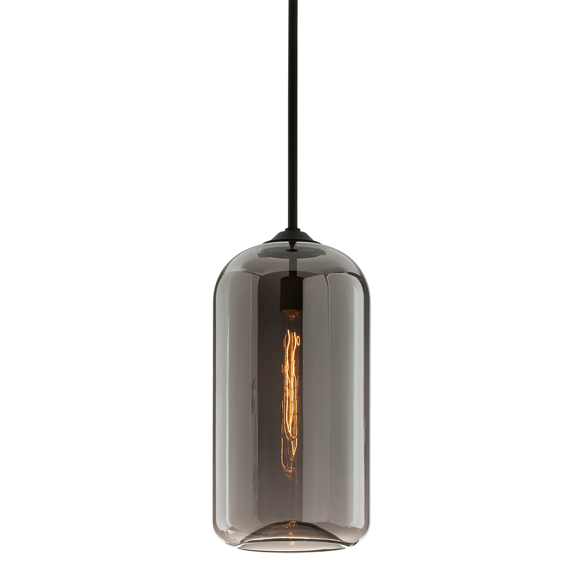 District Pendant by Troy. Made from hand worked iron in a modern style.