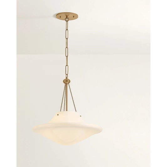 Era Pendant by Troy in patina brass. Made from unique in a transitional style.