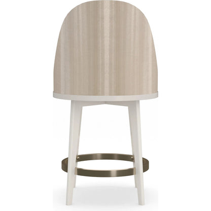 Another Round Counter Stool by Caracole. Made from birch in a transitional style.