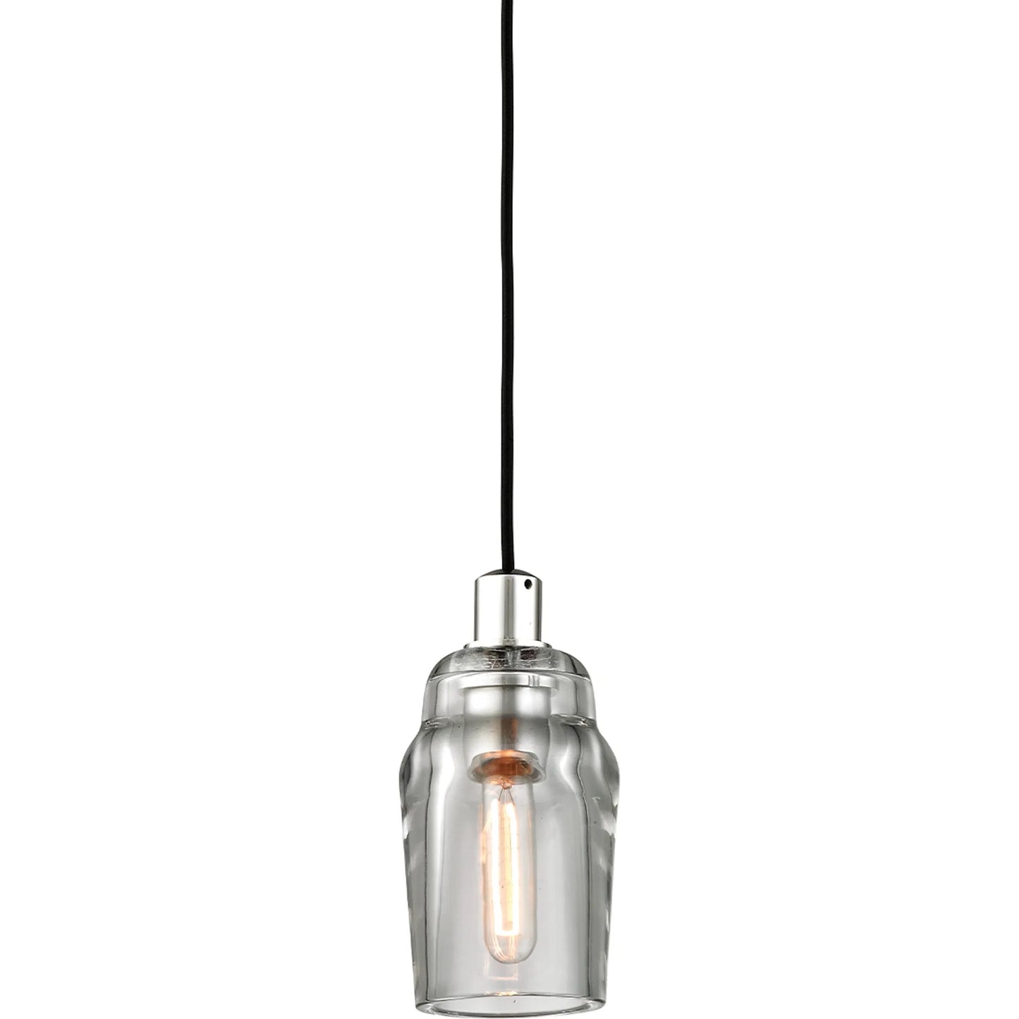 001 SI-2327851 | Primary Silo | Citizen Pendant by Troy in graphite and polished nickel. Made from hand worked iron in a modern style.