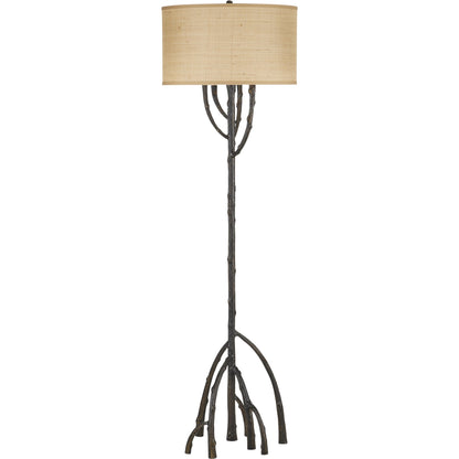 Mangrove Floor Lamp by Currey and Company in bronze. Made from cast aluminum in a cottage & farmhouse style.