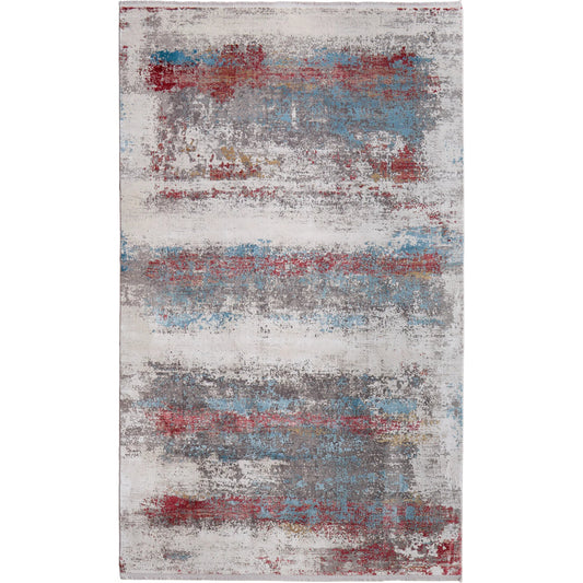 Cadiz Rug - 3902F by Feizy in gray, red, blue. Made from viscose, acrylic in a unique style.