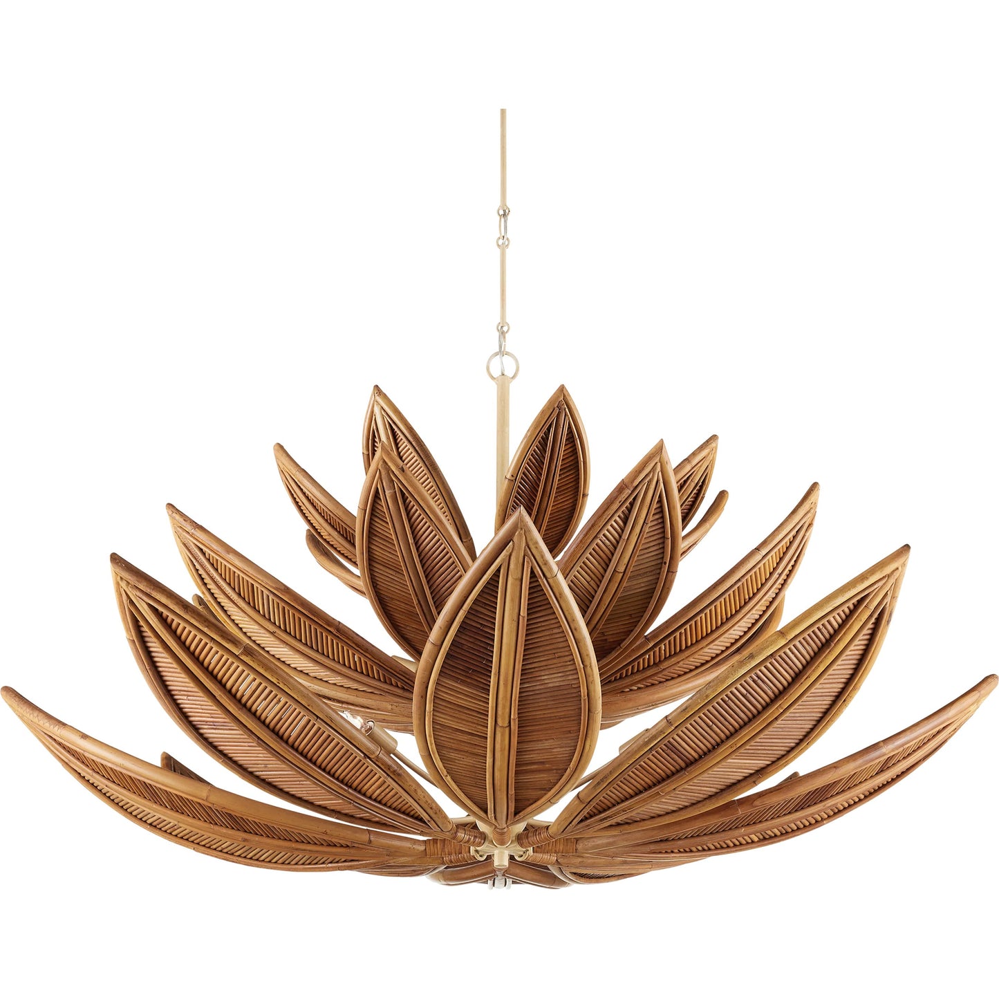 003 SI-2387008 | Additional Silo | Cubana Three-Tier Chandelier by Currey and Company in natural, coco cream. Made from rattan, wrought iron in a rustic style.