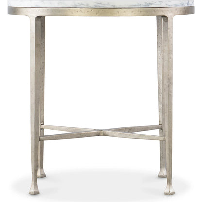 Jules Round Side Table by Hooker Furniture in champagne. Made from unique in a modern style.