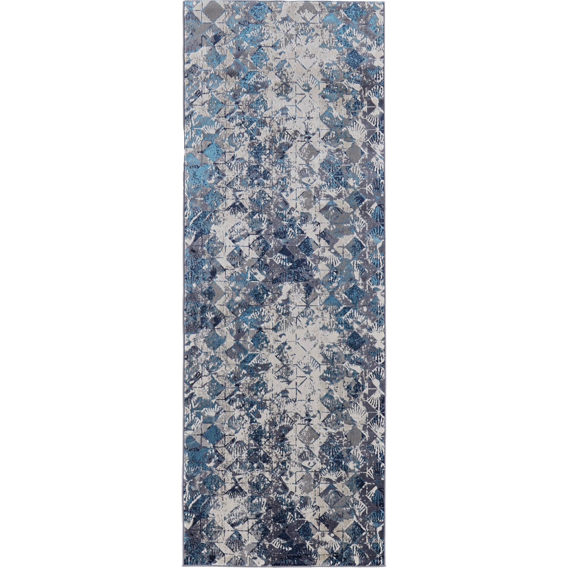 Indio Diamond Rug - 39H0F by Feizy in blue, ivory, gray. Made from unique in a unique style.