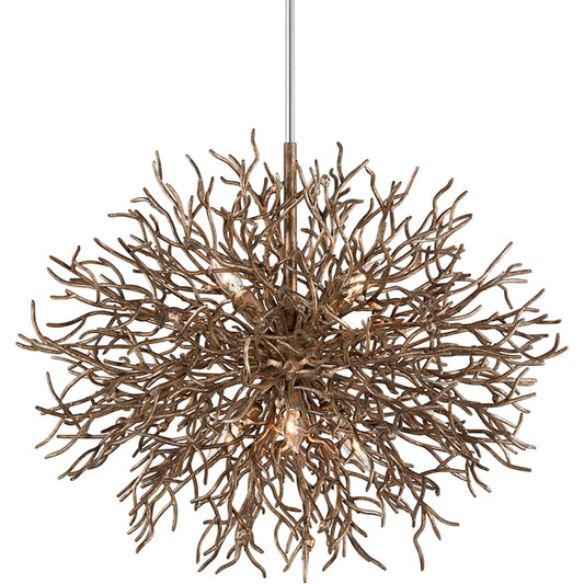 Sierra Chandelier by Troy in vienna bronze. Made from hand worked iron in a cottage & farmhouse style.