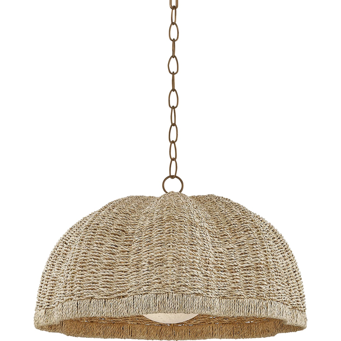 001 SI-2528049 | Primary Silo | Jack Pendant by Troy in patina brass. Made from natural woven in a unique style.