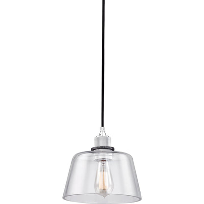 Audiophile Mini Pendant by Troy in old silver polished aluminum. Made from hand worked iron in a modern style.