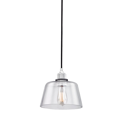 Audiophile Mini Pendant by Troy in old silver polished aluminum. Made from hand worked iron in a modern style.