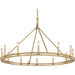 Sutton 12-Light Chandelier by Troy. Made from hand worked iron in a traditional style.