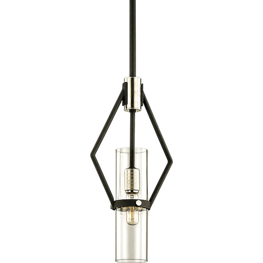 Raef Pendant by Troy. Made from hand worked iron in a modern style.