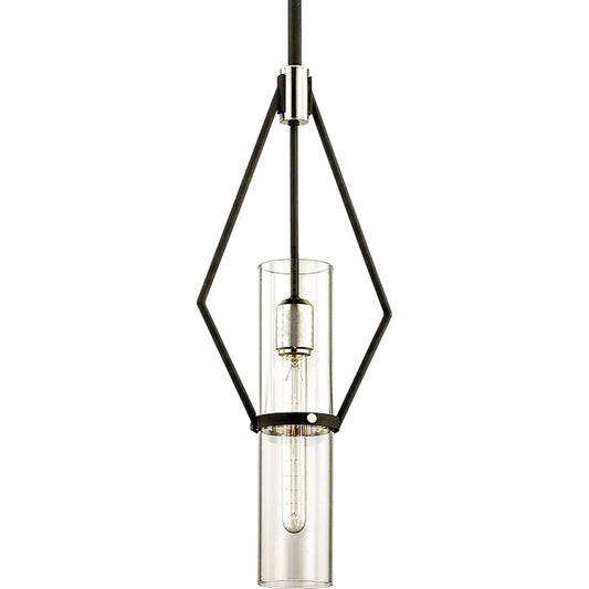 Raef Pendant by Troy. Made from hand worked iron in a modern style.