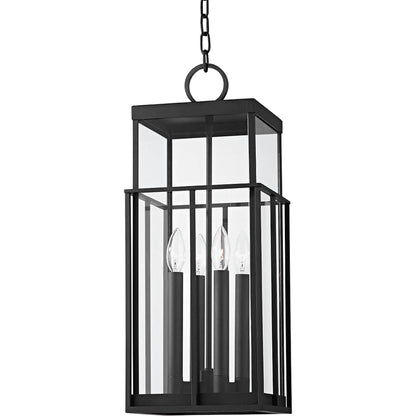 Longport Exterior Lantern by Troy in textured black. Made from aluminum, stainless steel in a transitional style.