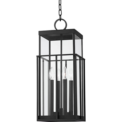 Longport Exterior Lantern by Troy in textured black. Made from aluminum, stainless steel in a transitional style.
