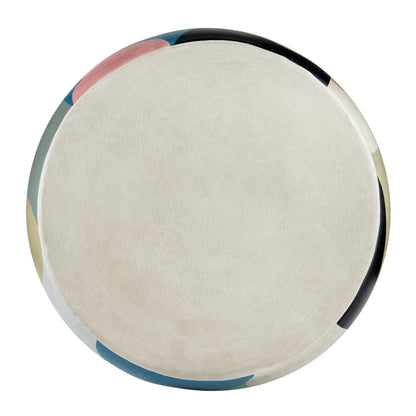 So Nouveau Accent Table by Currey and Company in multicolor. Made from terracotta in a modern style.