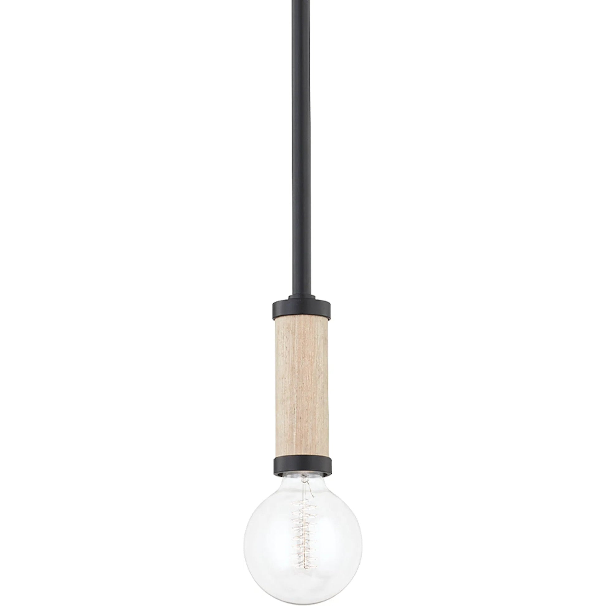 Cruiz Pendant by Troy in soft black. Made from iron, steel in a modern style.