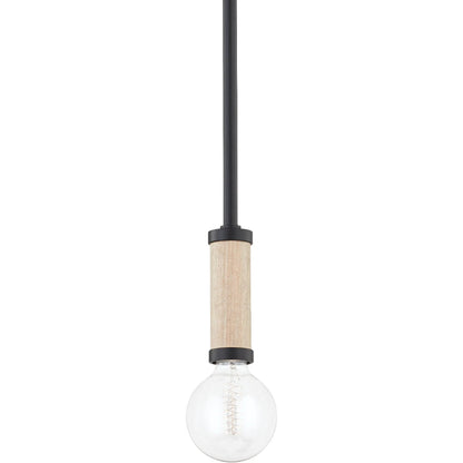 Cruiz Pendant by Troy in soft black. Made from iron, steel in a modern style.