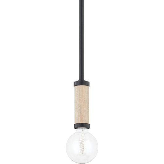 Cruiz Pendant by Troy in soft black. Made from iron, steel in a modern style.