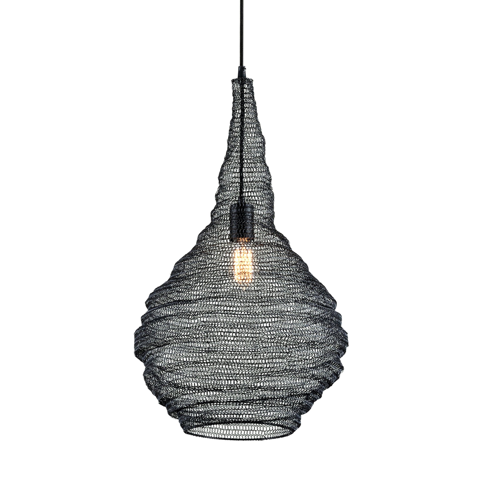 Wabi Sabi Pendant by Troy in black. Made from hand worked iron in a cottage & farmhouse style.