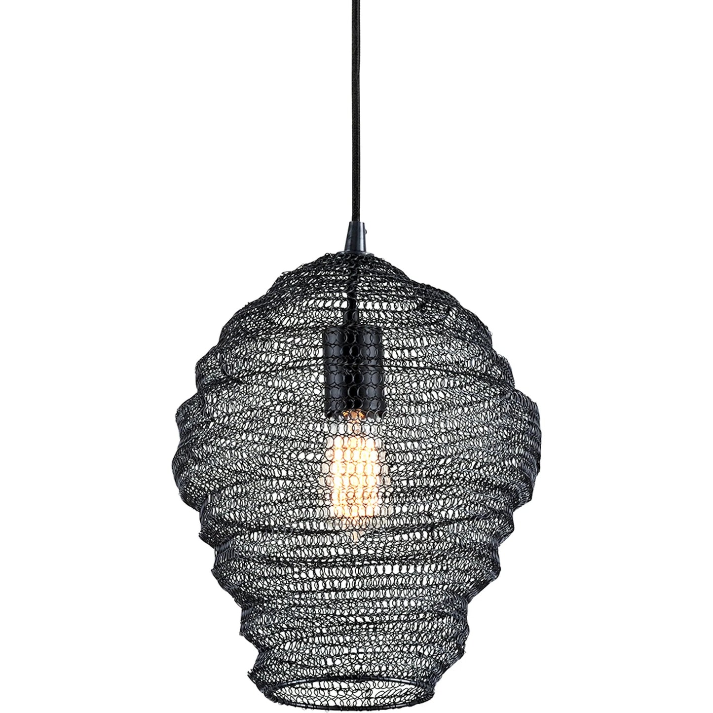 003 SI-2072980 | Primary Silo | Wabi Sabi Pendant by Troy in black. Made from hand worked iron in a cottage & farmhouse style.