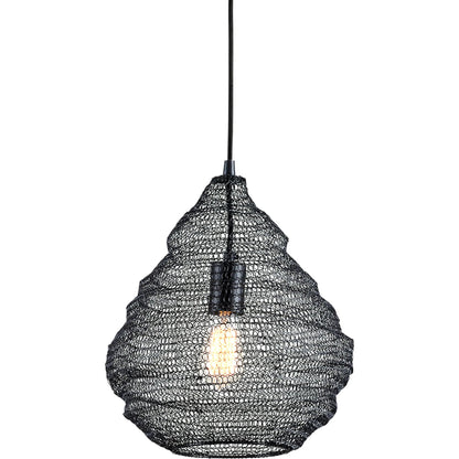 Wabi Sabi Pendant by Troy in black. Made from hand worked iron in a unique style.