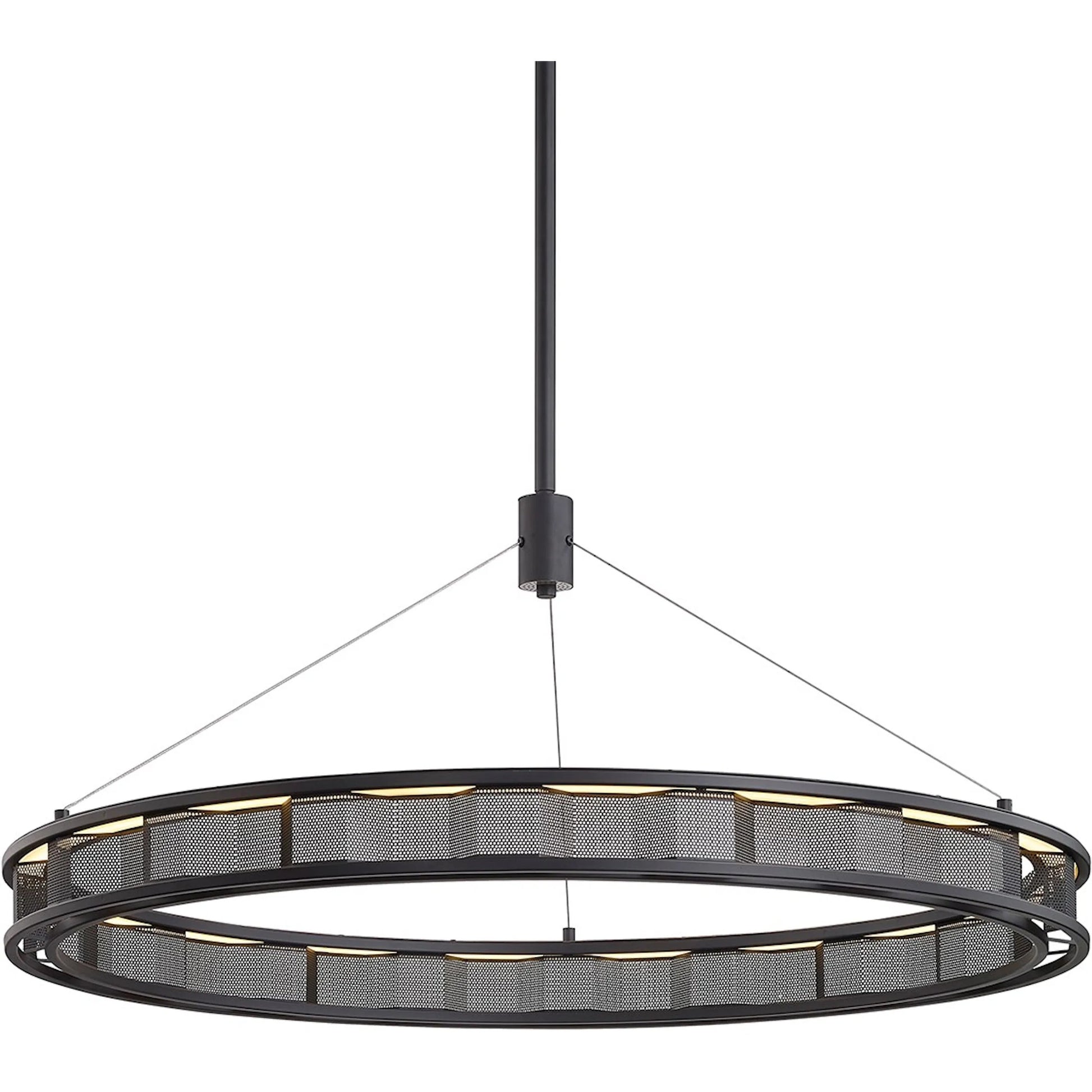 Fuze LED 39" Modern Bronze Chandelier Ceiling Light by Troy in modern bronze. Made from hand-worked iron in a modern style.