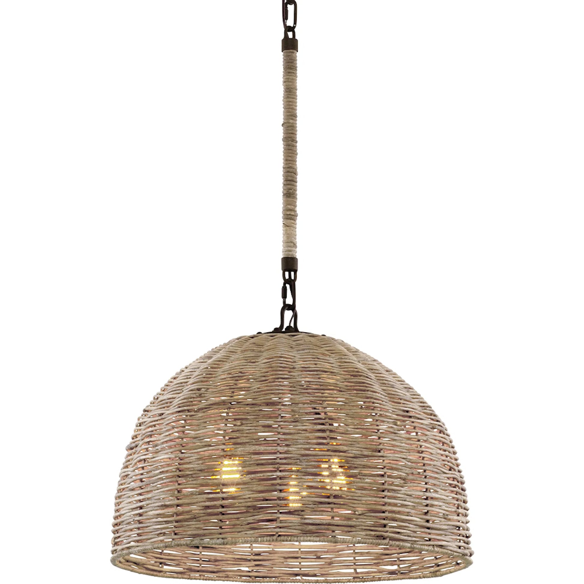 Huxley Chandelier by Troy. Made from hand worked iron in a rustic style.