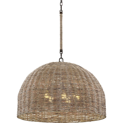 Huxley Chandelier by Troy. Made from hand worked iron in a rustic style.