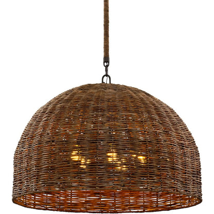 Huxley Chandelier by Troy. Made from hand worked iron in a rustic style.