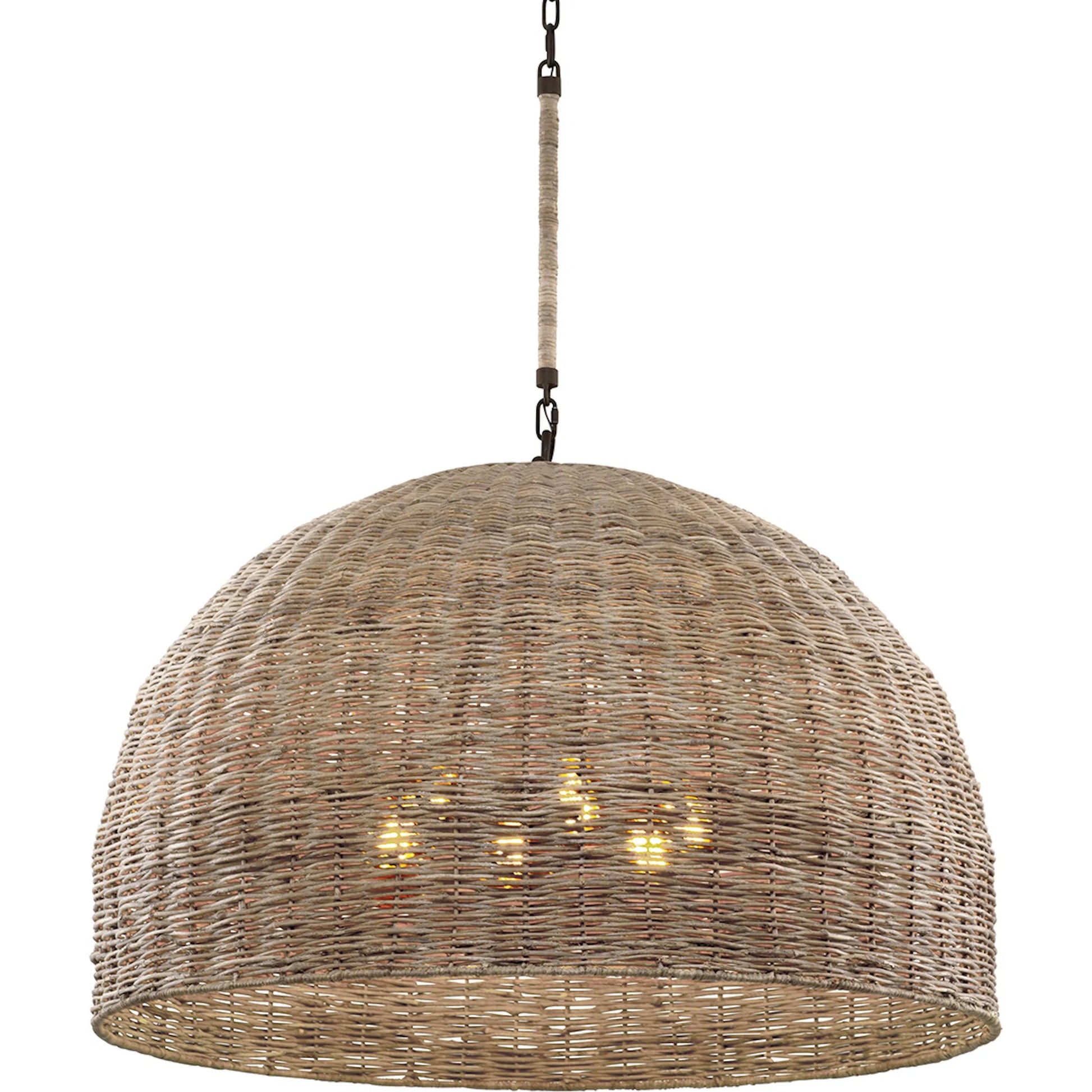 Huxley Chandelier by Troy. Made from hand worked iron in a rustic style.