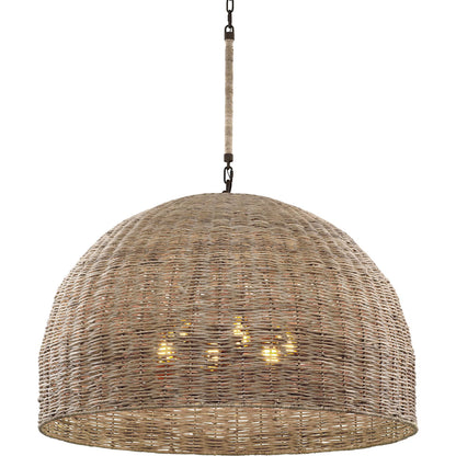 Huxley Chandelier by Troy. Made from hand worked iron in a rustic style.