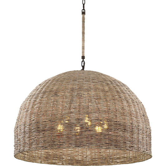 Huxley Chandelier by Troy. Made from hand worked iron in a unique style.
