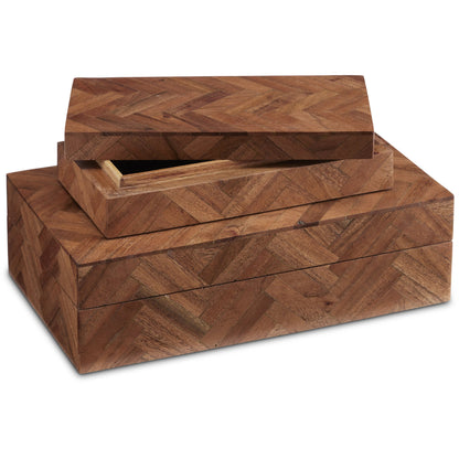 Alfeo Box Set by Currey and Company. Made from sheesham wood in a modern style.