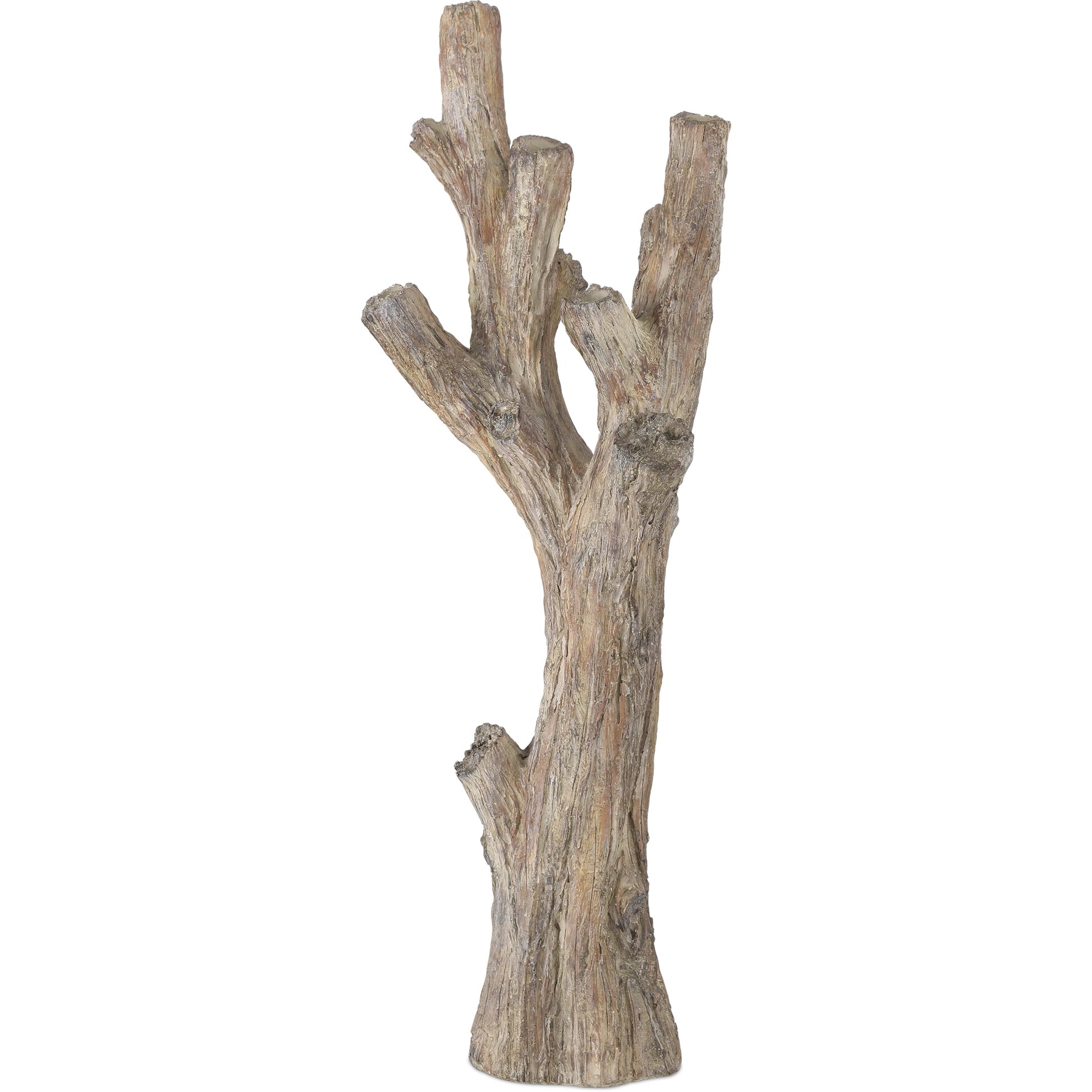Rafaela Flameless LED Candelabra by Currey and Company in dark brown. Made from composite in a rustic style.