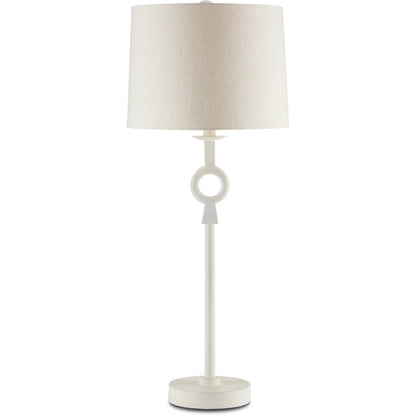 Germaine Table Lamp by Currey and Company in antique brass. Made from aluminum in a transitional style.