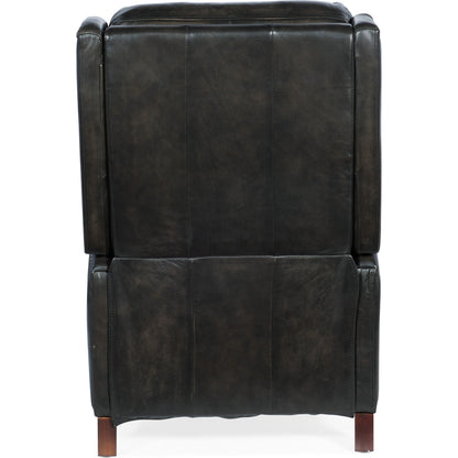 Declan Recliner by Hooker Furniture in brindisi trinita. Made from leather in a traditional style.