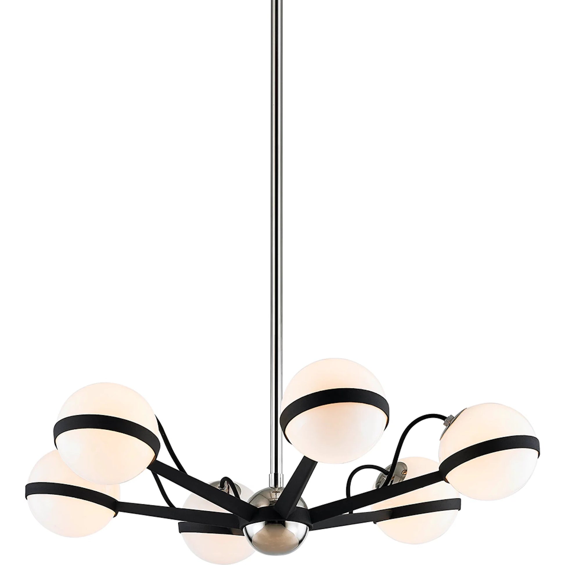 Ace 6-Light Chandelier by Troy. Made from hand worked iron in a modern style.