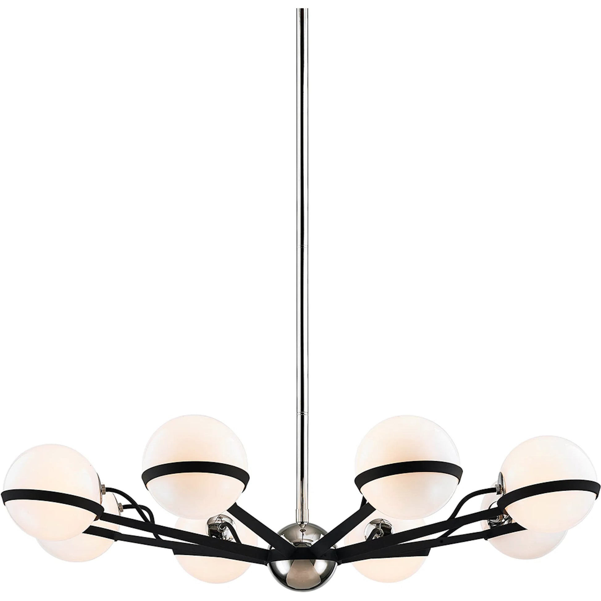 Ace 8-Light Chandelier by Troy. Made from hand worked iron in a modern style.