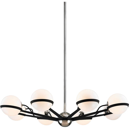 Ace 8-Light Chandelier by Troy. Made from hand worked iron in a unique style.