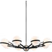 Ace 8-Light Chandelier by Troy. Made from hand worked iron in a modern style.