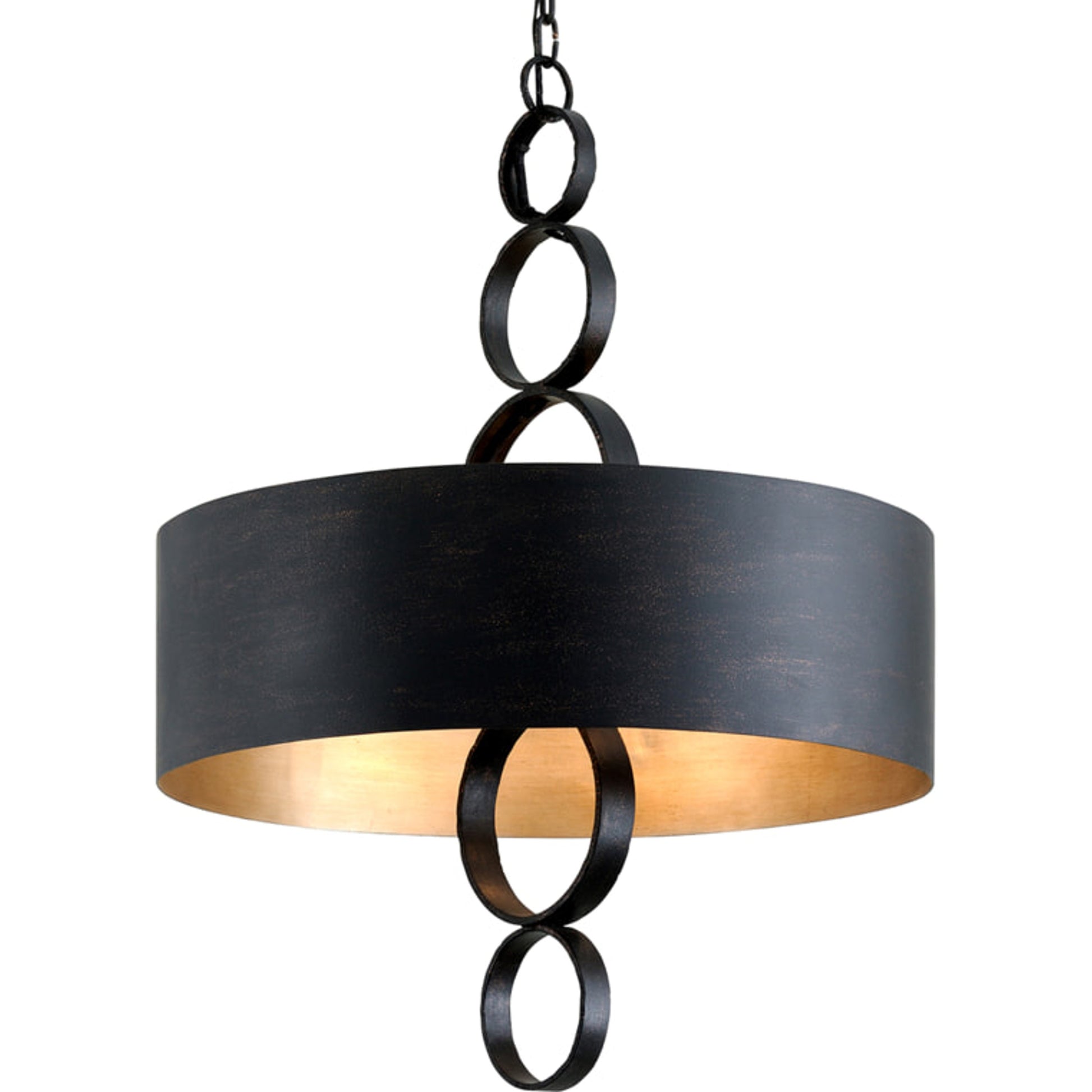 Rivington Chandelier by Troy in charred copper. Made from hand forged iron in a modern style.