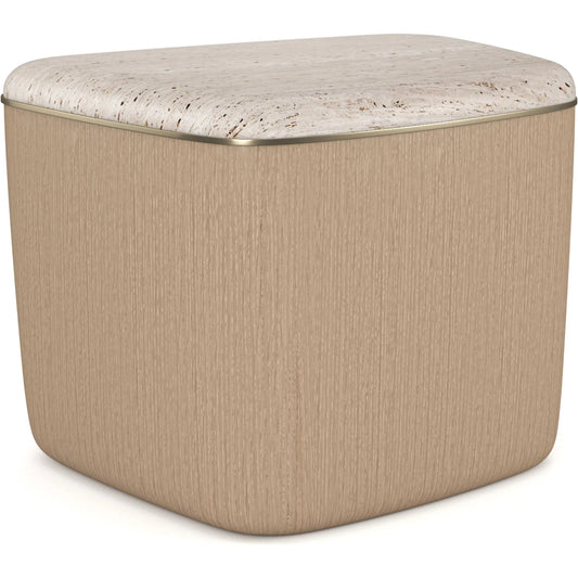 Serir Large Cocktail Table by Caracole in sun drenched oak, whisper of gold. Made from unique in a unique style.